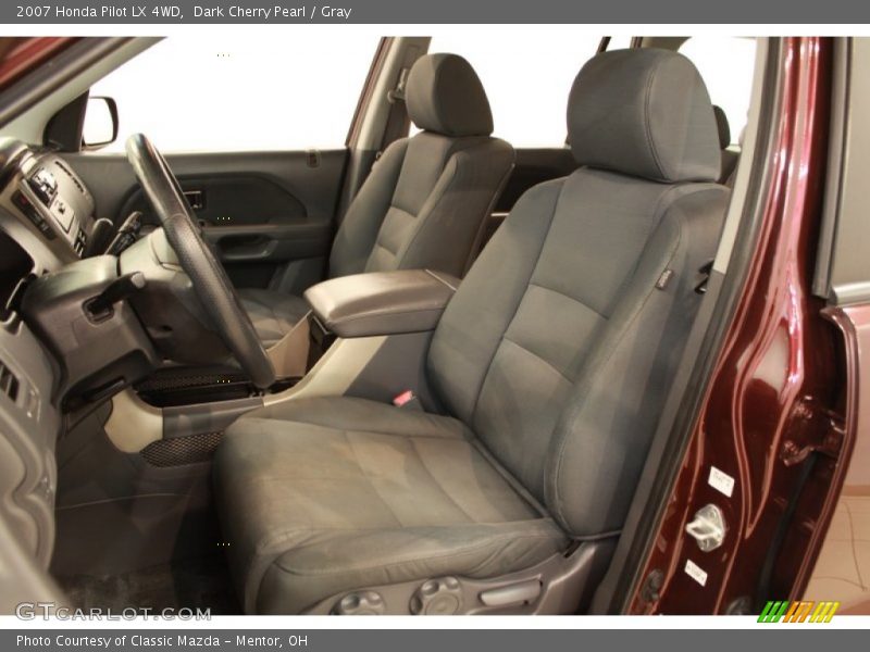 Dark Cherry Pearl / Gray 2007 Honda Pilot LX 4WD