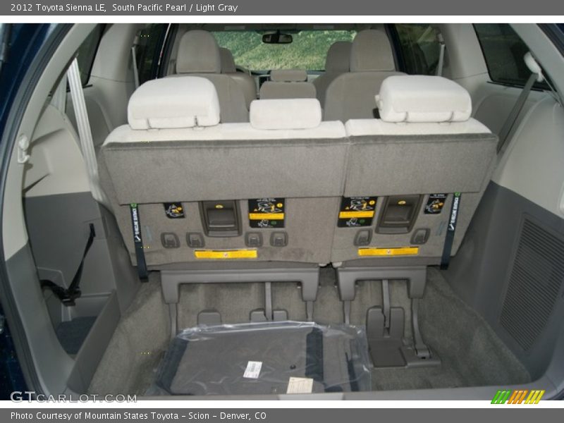 South Pacific Pearl / Light Gray 2012 Toyota Sienna LE