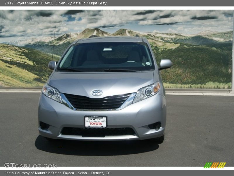 Silver Sky Metallic / Light Gray 2012 Toyota Sienna LE AWD