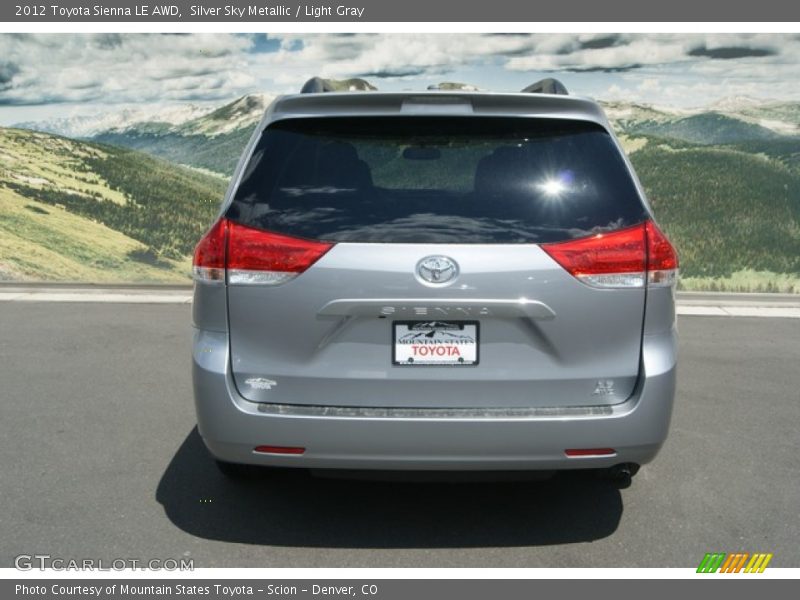 Silver Sky Metallic / Light Gray 2012 Toyota Sienna LE AWD