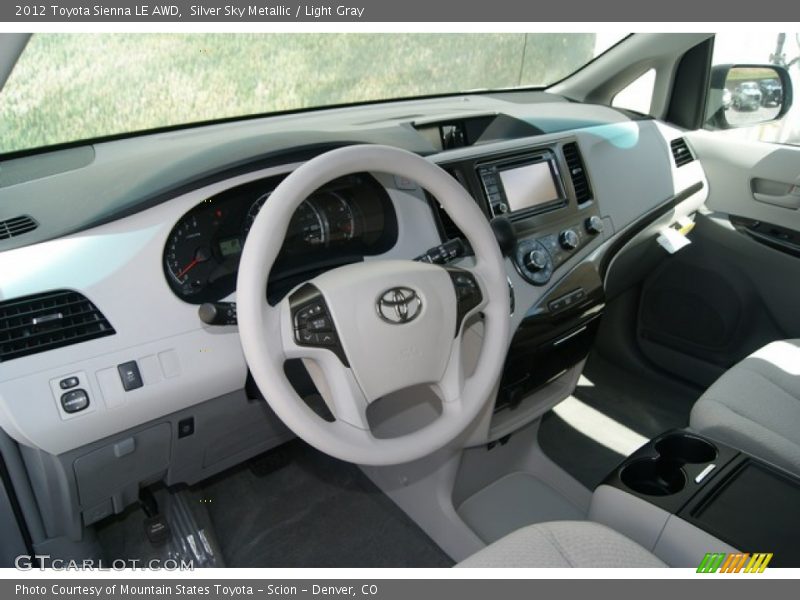 Silver Sky Metallic / Light Gray 2012 Toyota Sienna LE AWD