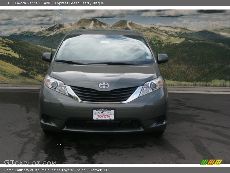 Cypress Green Pearl / Bisque 2012 Toyota Sienna LE AWD