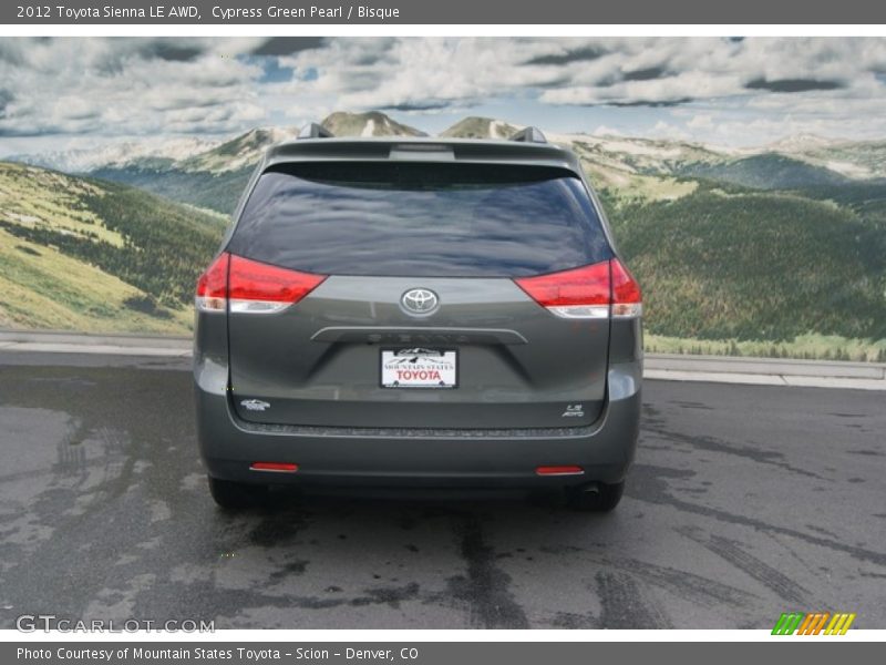 Cypress Green Pearl / Bisque 2012 Toyota Sienna LE AWD
