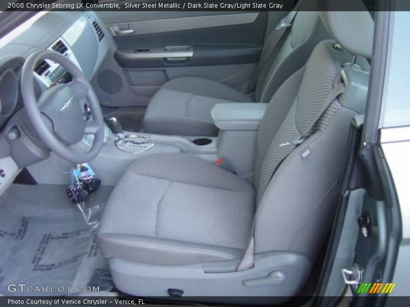 Silver Steel Metallic / Dark Slate Gray/Light Slate Gray 2008 Chrysler Sebring LX Convertible