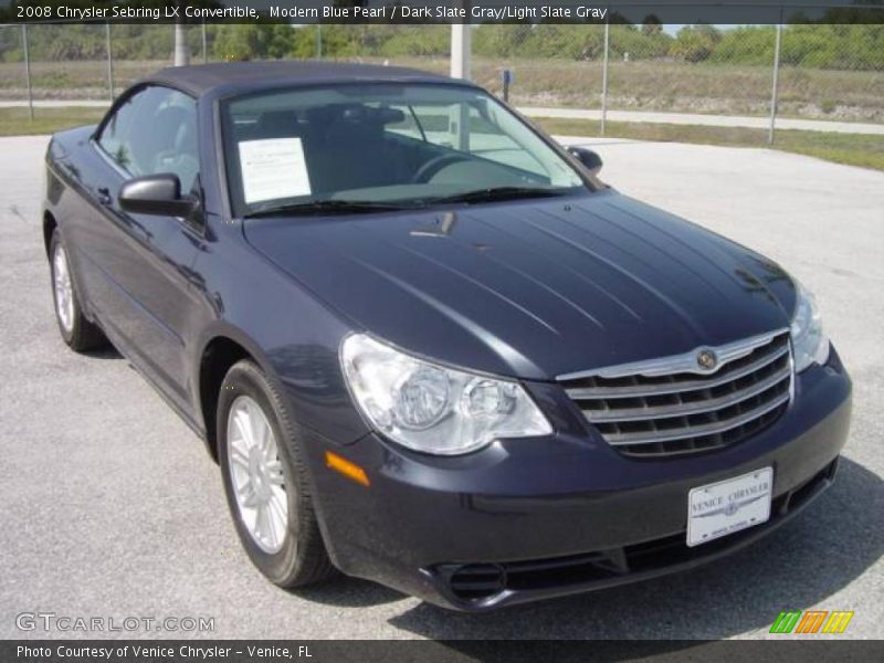 Modern Blue Pearl / Dark Slate Gray/Light Slate Gray 2008 Chrysler Sebring LX Convertible