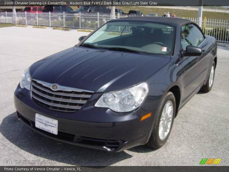 Modern Blue Pearl / Dark Slate Gray/Light Slate Gray 2008 Chrysler Sebring LX Convertible