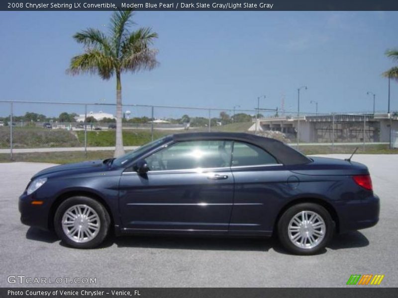 Modern Blue Pearl / Dark Slate Gray/Light Slate Gray 2008 Chrysler Sebring LX Convertible