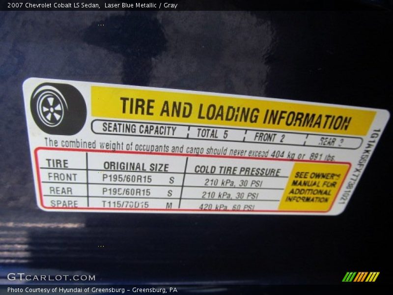 Laser Blue Metallic / Gray 2007 Chevrolet Cobalt LS Sedan