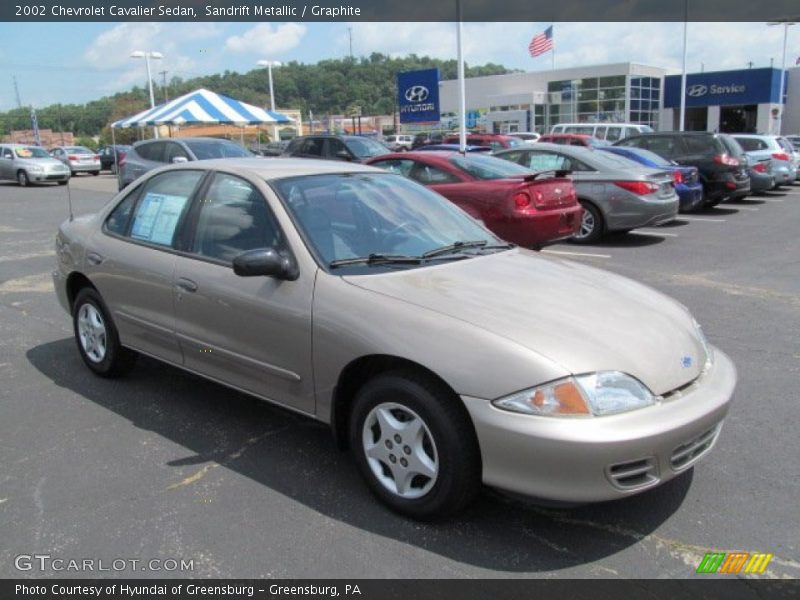 Sandrift Metallic / Graphite 2002 Chevrolet Cavalier Sedan