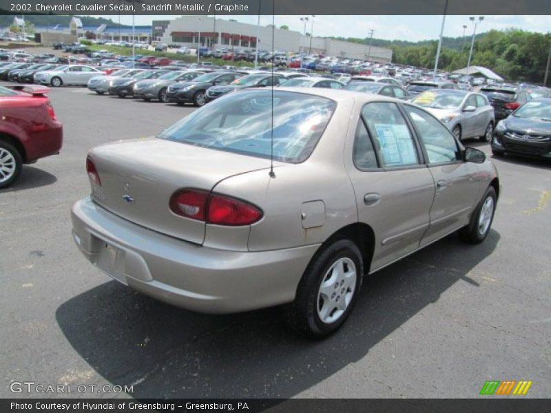 Sandrift Metallic / Graphite 2002 Chevrolet Cavalier Sedan