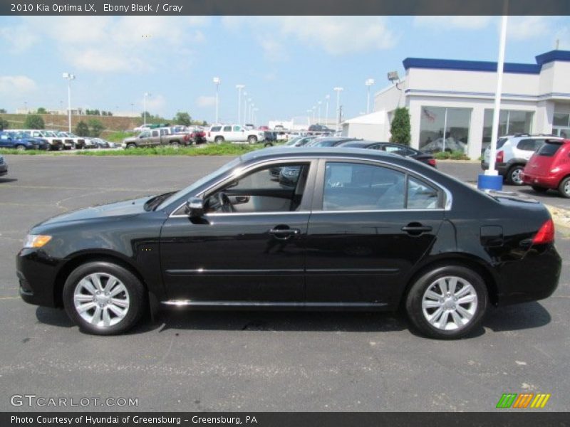 Ebony Black / Gray 2010 Kia Optima LX