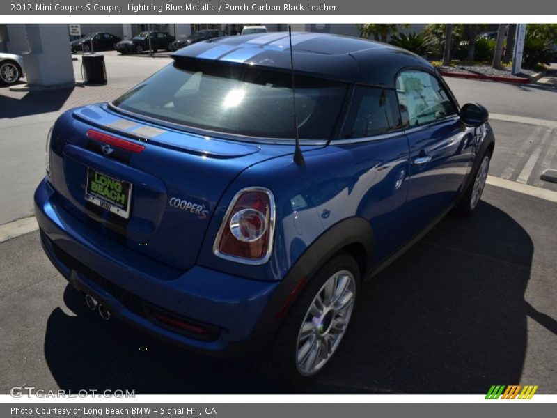 Lightning Blue Metallic / Punch Carbon Black Leather 2012 Mini Cooper S Coupe