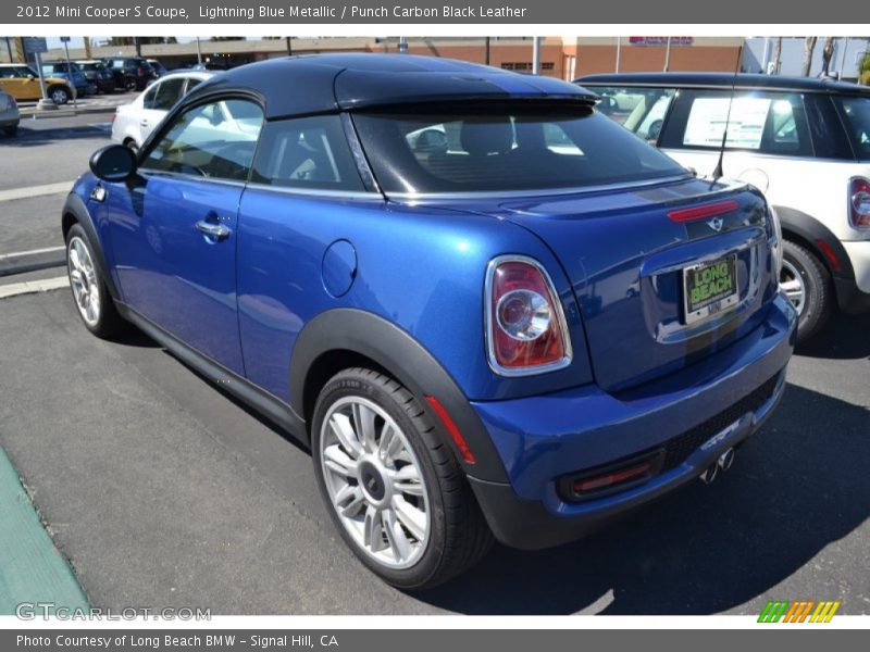 Lightning Blue Metallic / Punch Carbon Black Leather 2012 Mini Cooper S Coupe