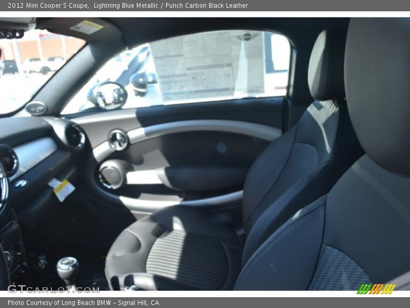 Lightning Blue Metallic / Punch Carbon Black Leather 2012 Mini Cooper S Coupe