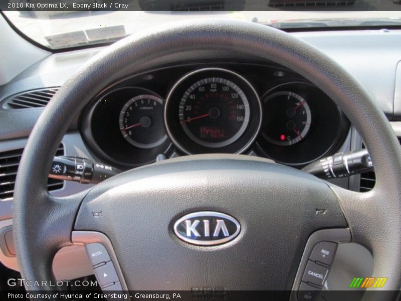 Ebony Black / Gray 2010 Kia Optima LX