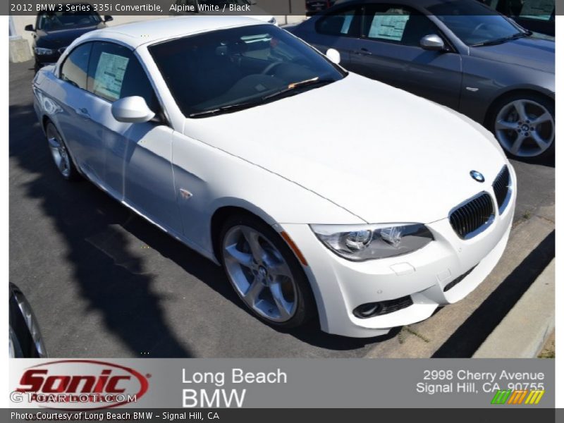Alpine White / Black 2012 BMW 3 Series 335i Convertible