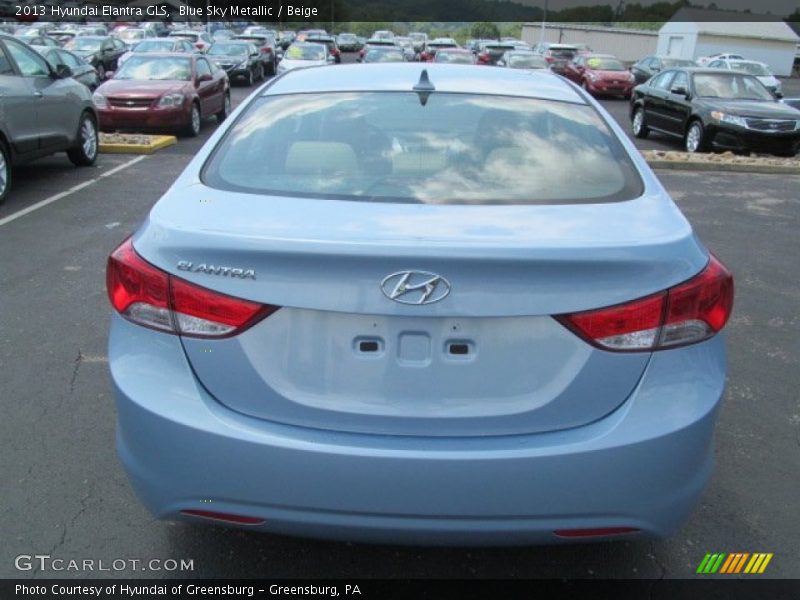 Blue Sky Metallic / Beige 2013 Hyundai Elantra GLS