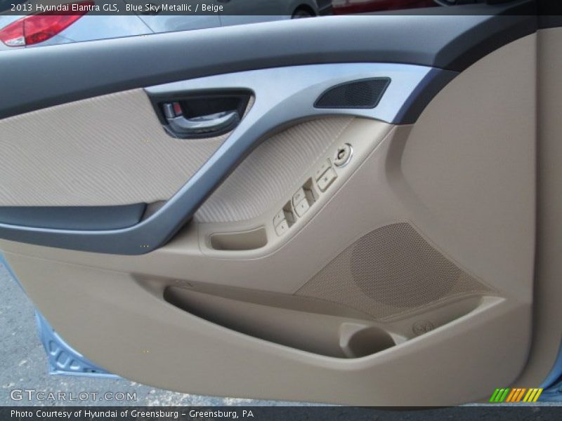 Blue Sky Metallic / Beige 2013 Hyundai Elantra GLS