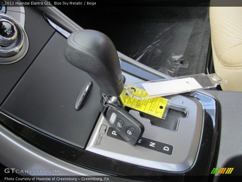 Blue Sky Metallic / Beige 2013 Hyundai Elantra GLS