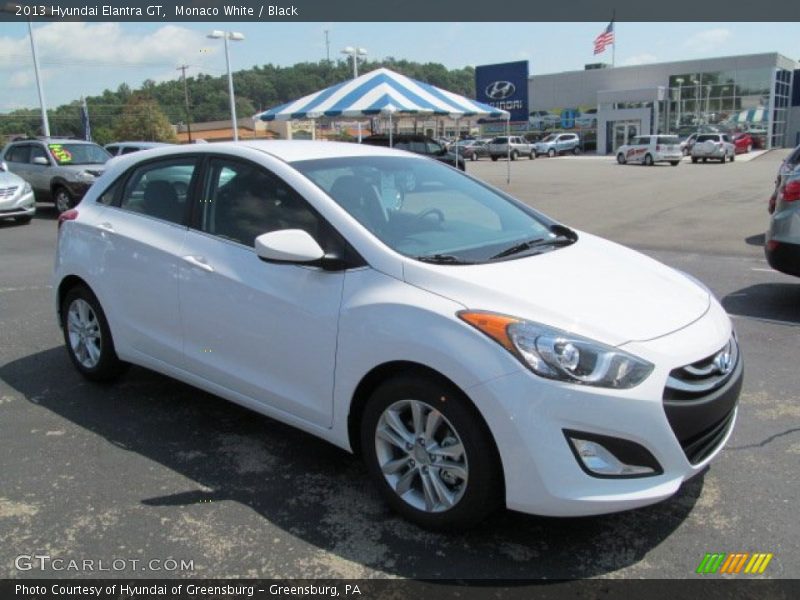 Monaco White / Black 2013 Hyundai Elantra GT