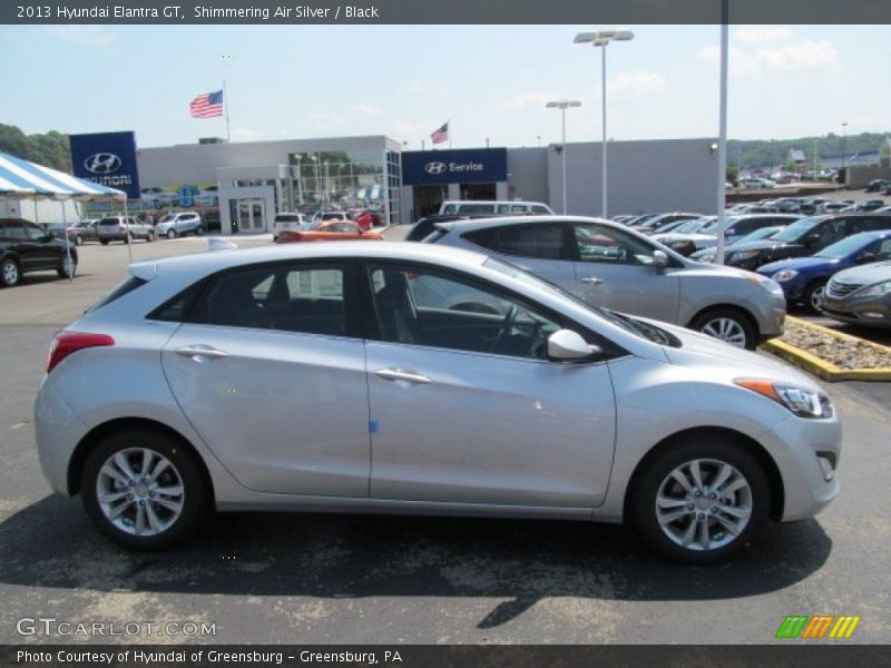 Shimmering Air Silver / Black 2013 Hyundai Elantra GT