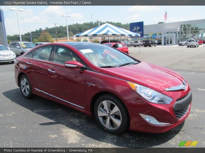 Venetian Red Pearl / Camel 2012 Hyundai Sonata Hybrid