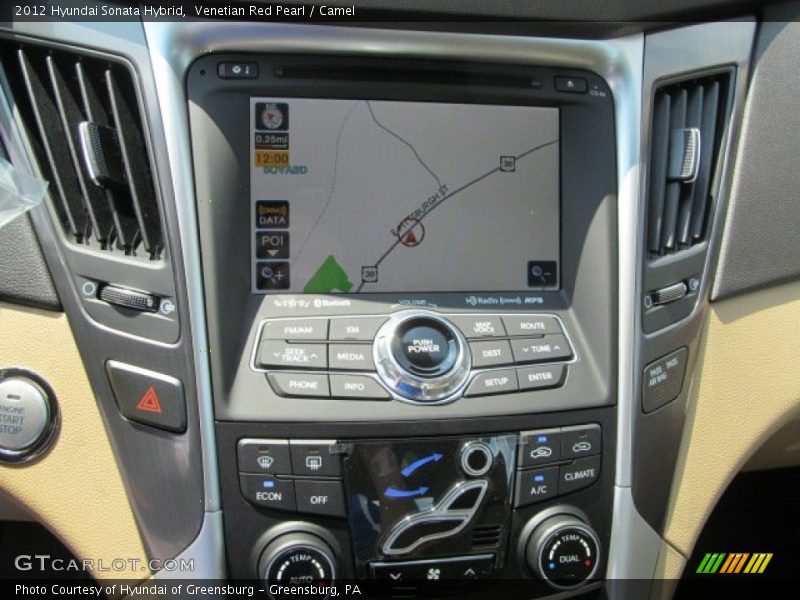Venetian Red Pearl / Camel 2012 Hyundai Sonata Hybrid