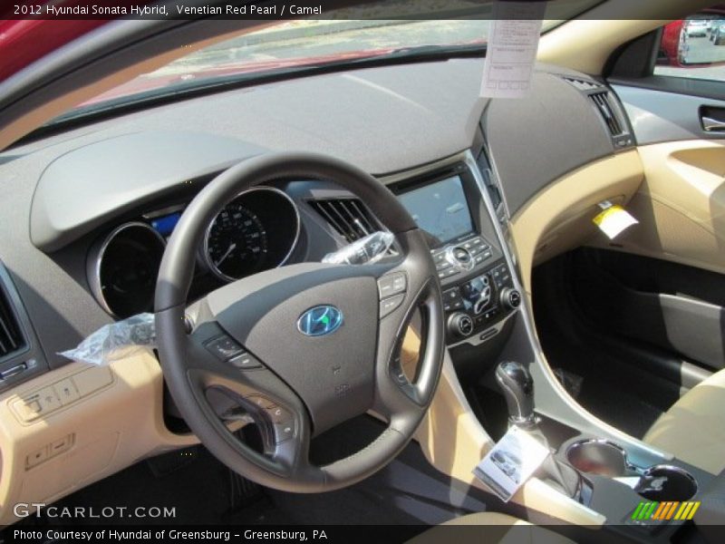 Venetian Red Pearl / Camel 2012 Hyundai Sonata Hybrid