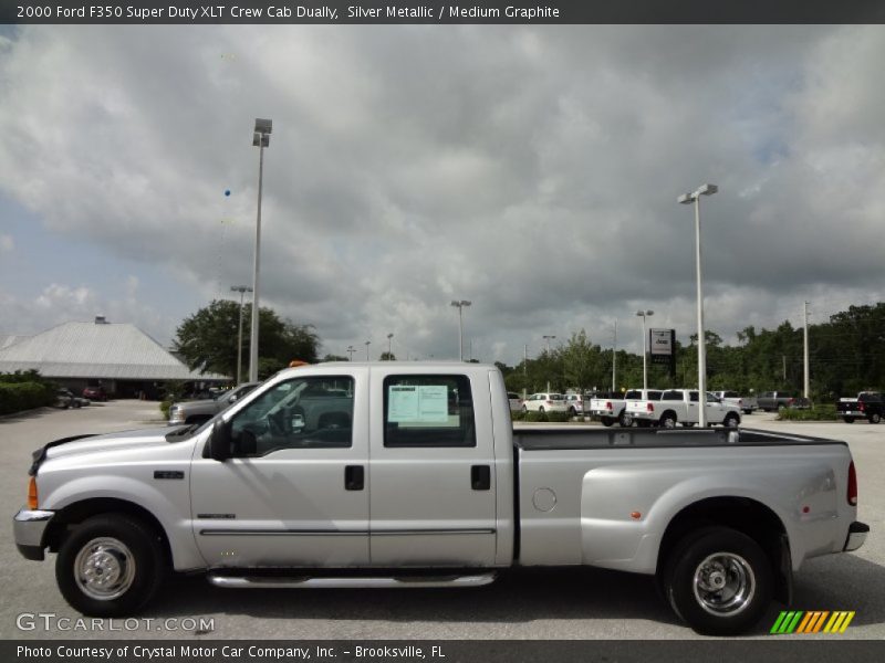 Silver Metallic / Medium Graphite 2000 Ford F350 Super Duty XLT Crew Cab Dually