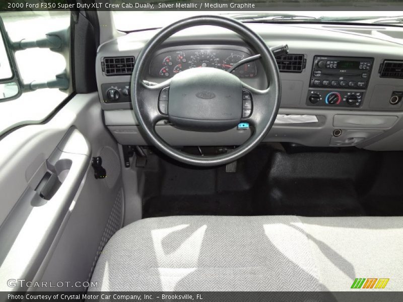 Silver Metallic / Medium Graphite 2000 Ford F350 Super Duty XLT Crew Cab Dually