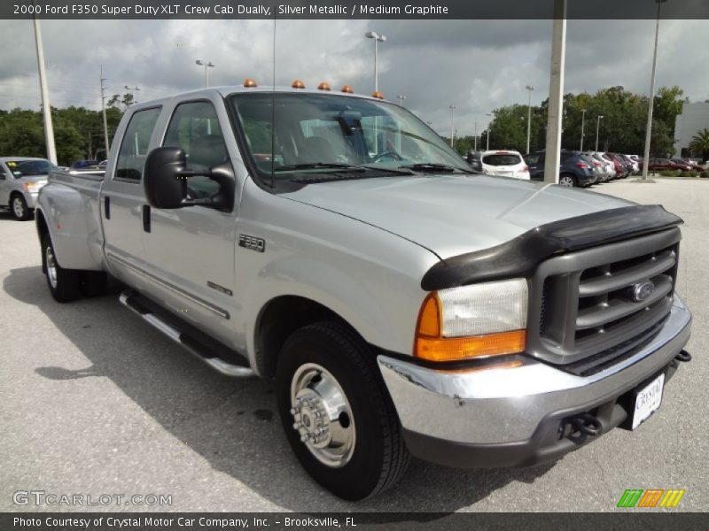 Silver Metallic / Medium Graphite 2000 Ford F350 Super Duty XLT Crew Cab Dually