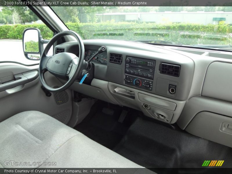 Silver Metallic / Medium Graphite 2000 Ford F350 Super Duty XLT Crew Cab Dually