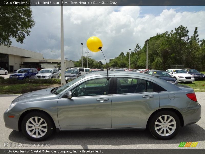Silver Steel Metallic / Dark Slate Gray 2010 Chrysler Sebring Limited Sedan