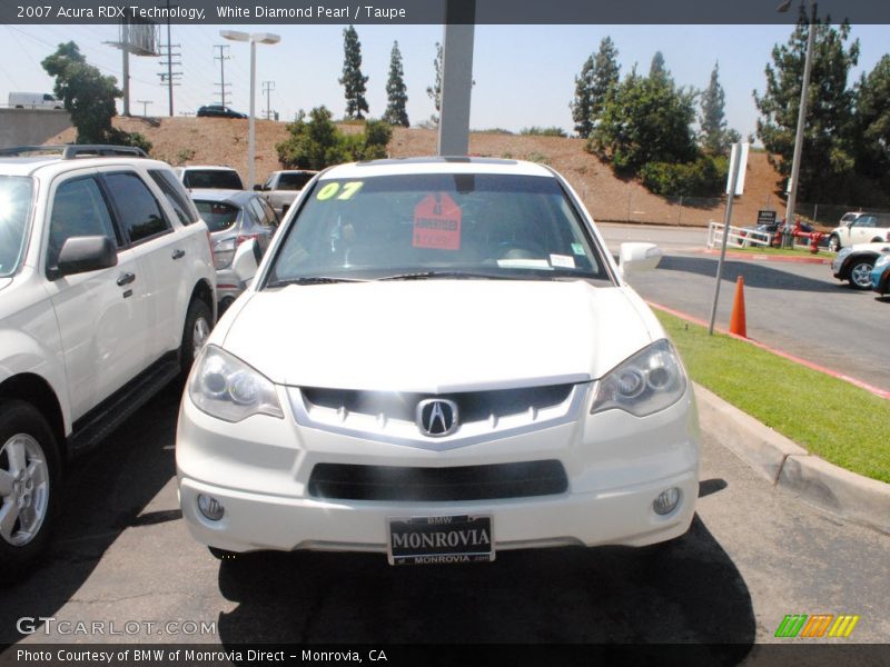 White Diamond Pearl / Taupe 2007 Acura RDX Technology