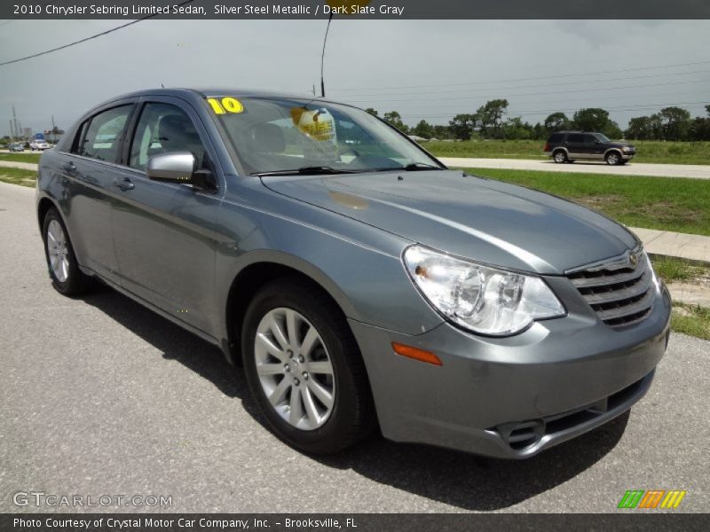Silver Steel Metallic / Dark Slate Gray 2010 Chrysler Sebring Limited Sedan