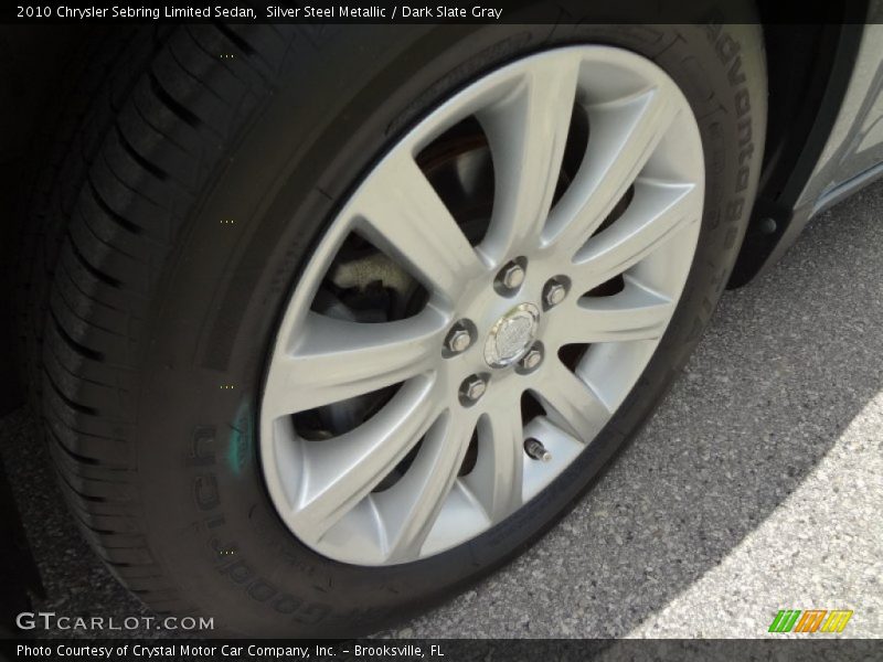 Silver Steel Metallic / Dark Slate Gray 2010 Chrysler Sebring Limited Sedan