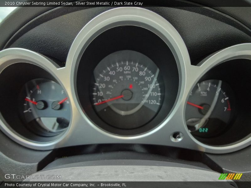 Silver Steel Metallic / Dark Slate Gray 2010 Chrysler Sebring Limited Sedan