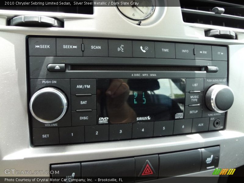 Silver Steel Metallic / Dark Slate Gray 2010 Chrysler Sebring Limited Sedan