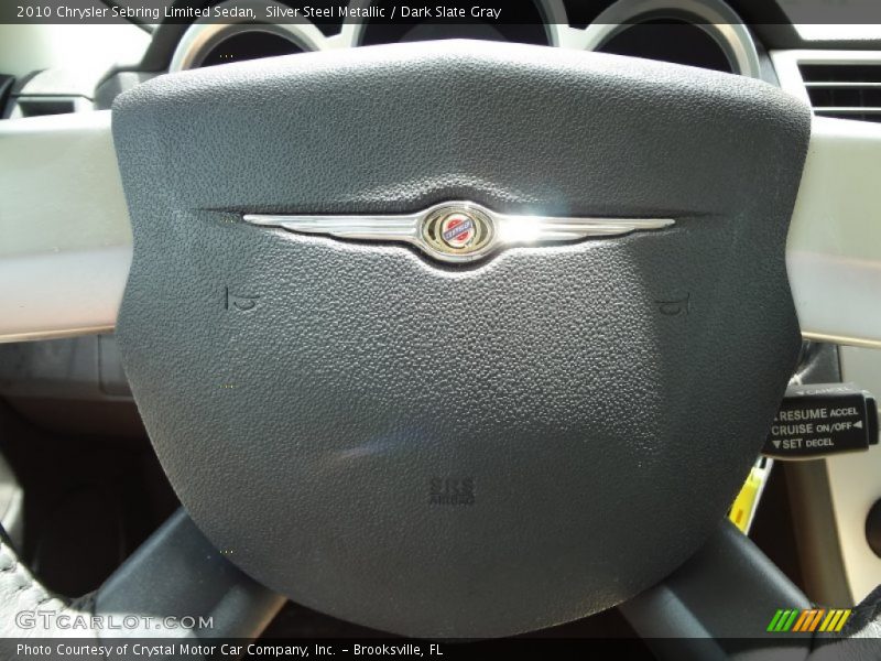 Silver Steel Metallic / Dark Slate Gray 2010 Chrysler Sebring Limited Sedan
