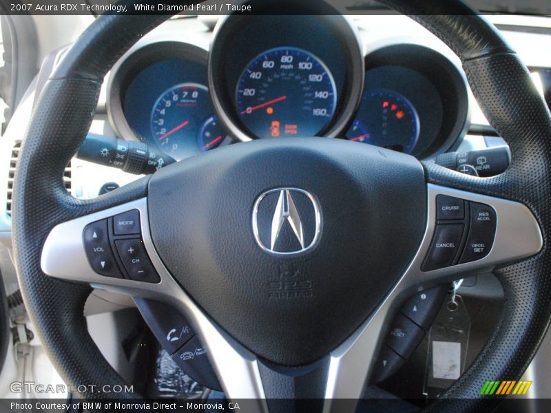 White Diamond Pearl / Taupe 2007 Acura RDX Technology