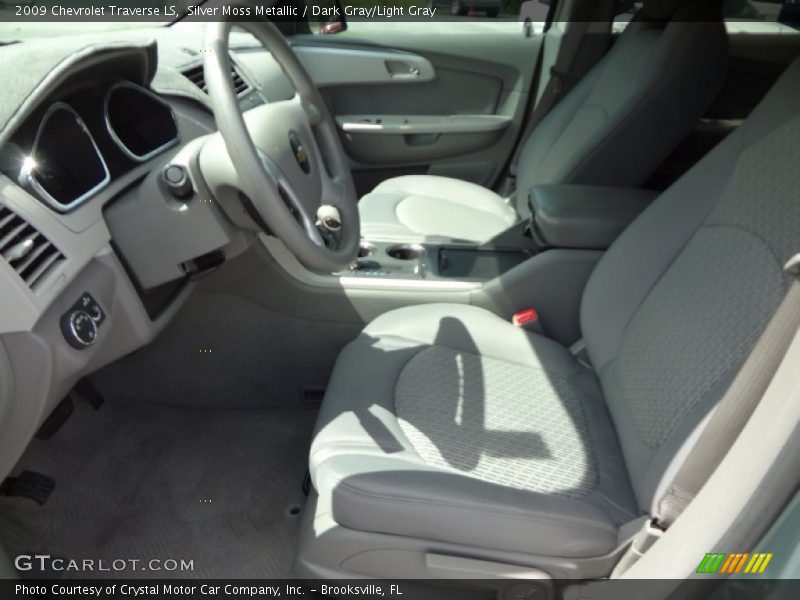 Silver Moss Metallic / Dark Gray/Light Gray 2009 Chevrolet Traverse LS