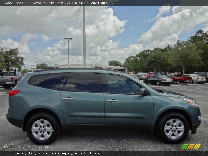 Silver Moss Metallic / Dark Gray/Light Gray 2009 Chevrolet Traverse LS