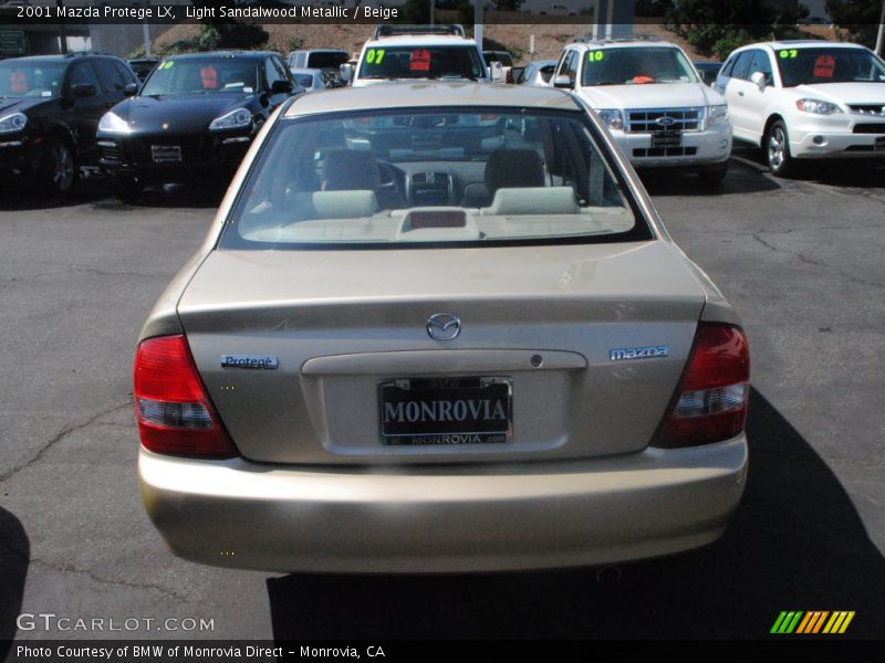 Light Sandalwood Metallic / Beige 2001 Mazda Protege LX