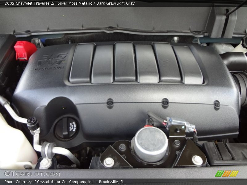 Silver Moss Metallic / Dark Gray/Light Gray 2009 Chevrolet Traverse LS