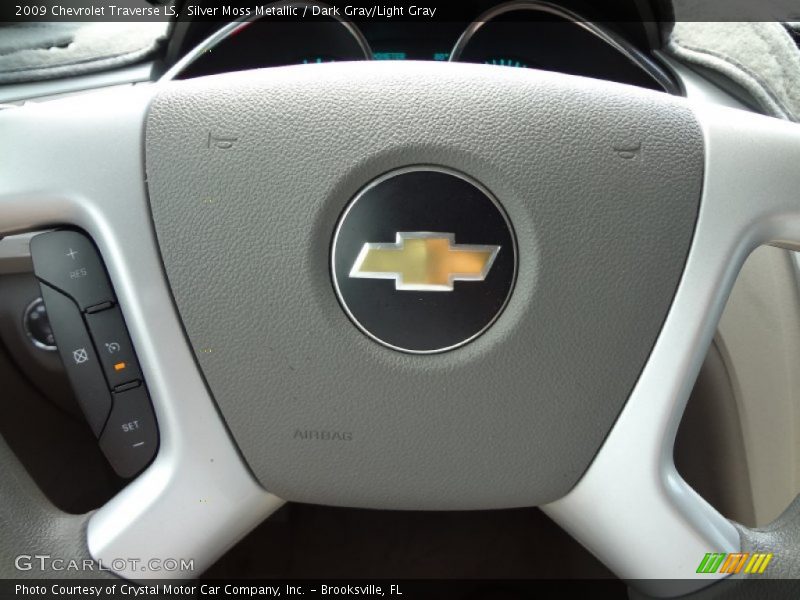 Silver Moss Metallic / Dark Gray/Light Gray 2009 Chevrolet Traverse LS