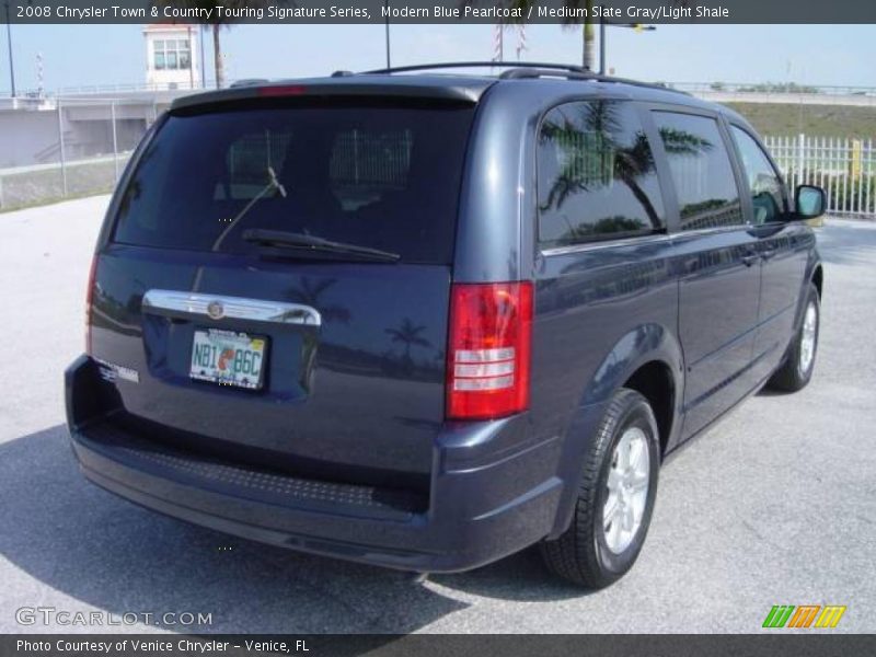 Modern Blue Pearlcoat / Medium Slate Gray/Light Shale 2008 Chrysler Town & Country Touring Signature Series