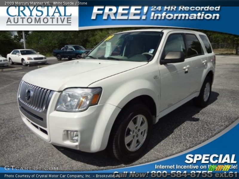 White Suede / Stone 2009 Mercury Mariner V6