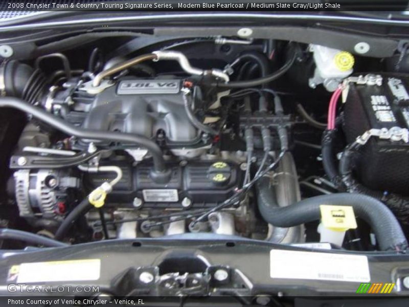 Modern Blue Pearlcoat / Medium Slate Gray/Light Shale 2008 Chrysler Town & Country Touring Signature Series