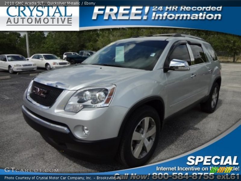 Quicksilver Metallic / Ebony 2010 GMC Acadia SLT