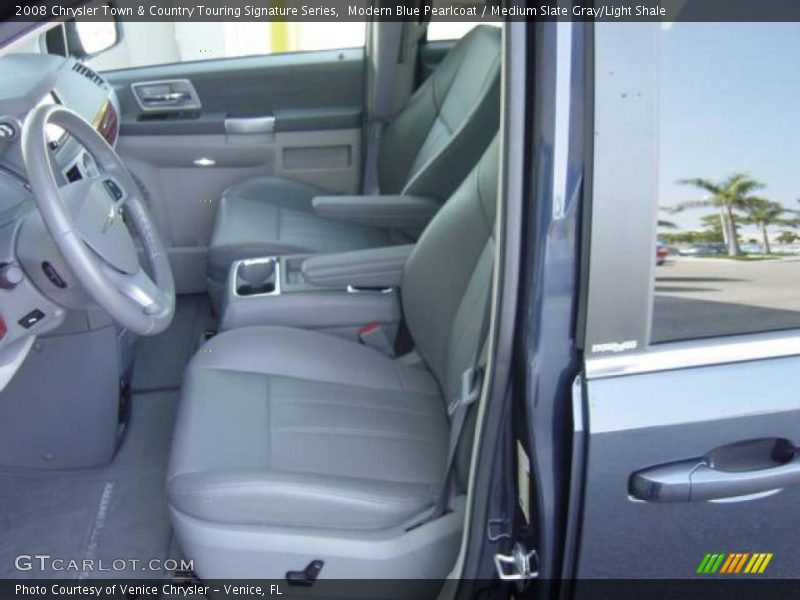 Modern Blue Pearlcoat / Medium Slate Gray/Light Shale 2008 Chrysler Town & Country Touring Signature Series